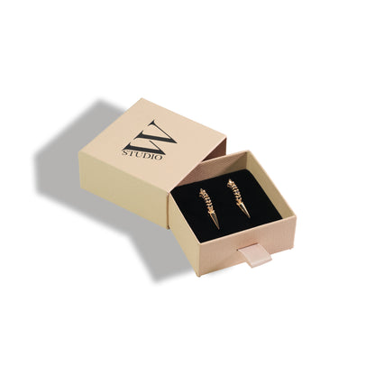 Maria Signature Hoop - Gold Black