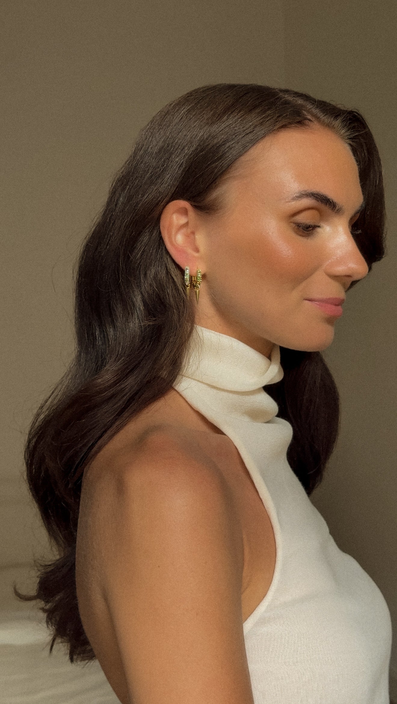 Maria Signature Hoop - Guld grön