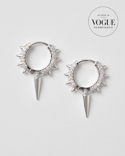 Maria Signature Hoop - Silver vit