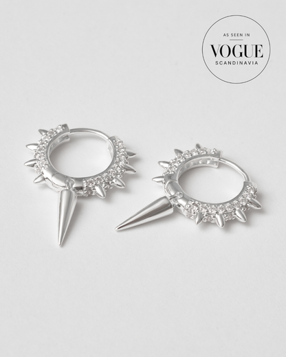 Maria Signature Hoop - Silver vit