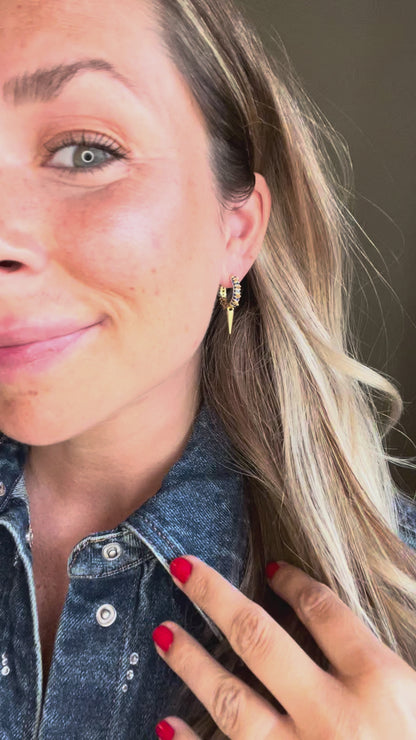 Maria Signature Hoop - Guld blå
